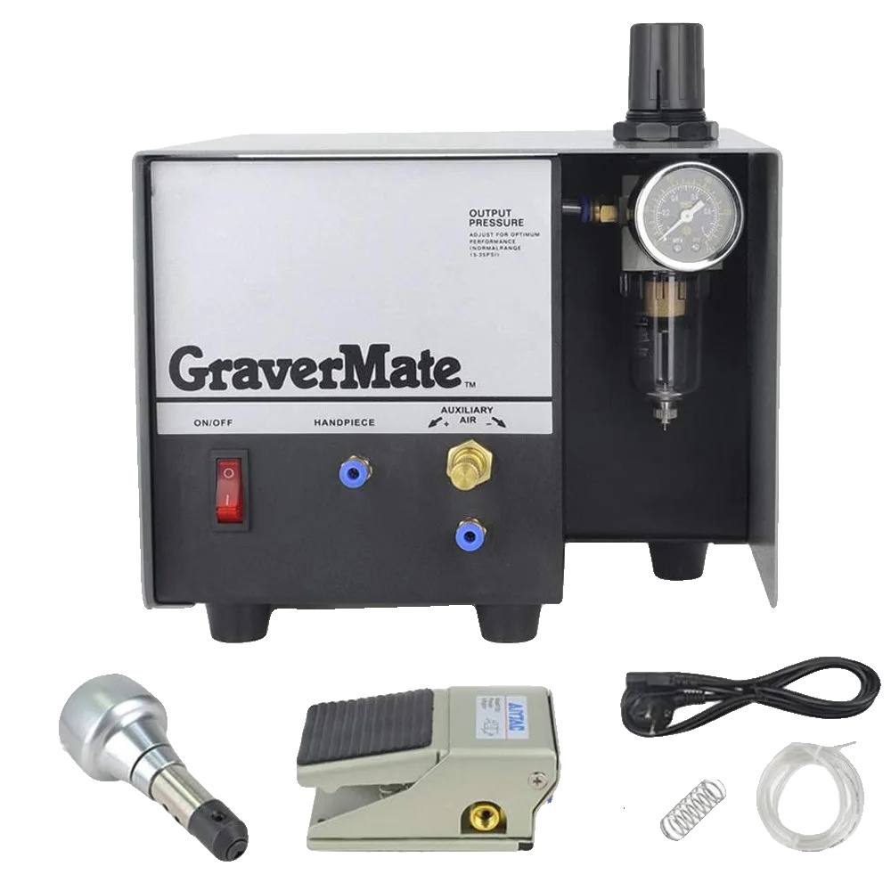 Pneumatische Gravurmaschine, Dual-handstück-kompatibilität, Einstellbare Schlaggeschwindigkeit, 220v