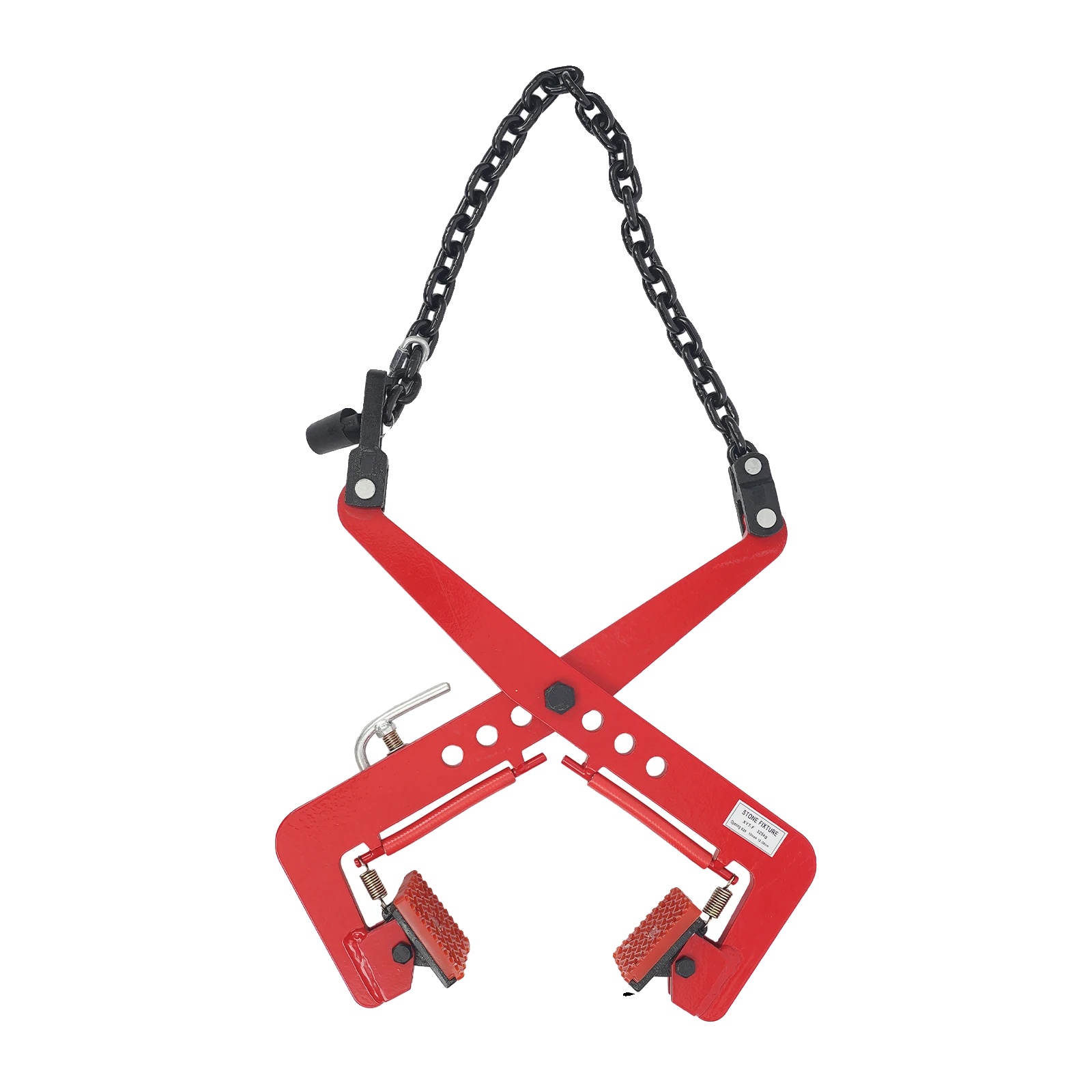 Palettenziehklemme, Hohe Tragfähigkeit, Vielseitiger Greifmechanismus, Rot