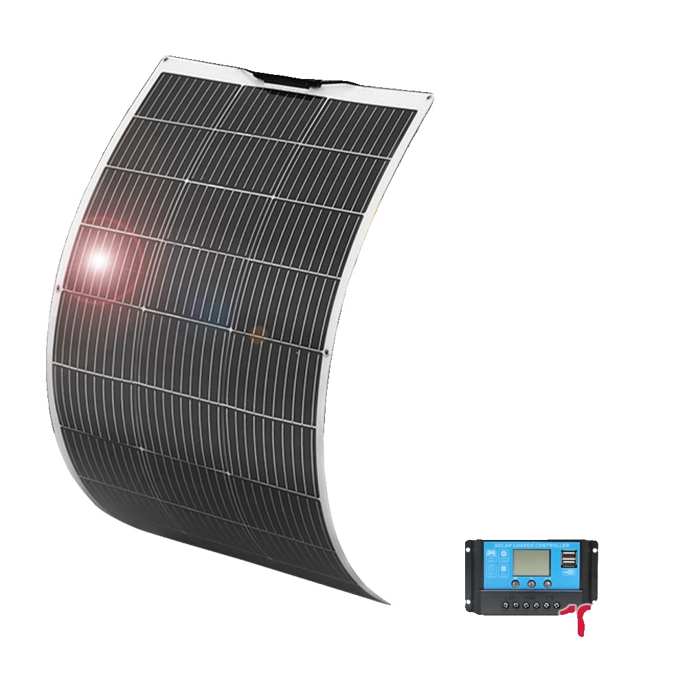 Solarpanel, Flexibles Design, Effiziente Stromproduktion, 100w 12v Kit