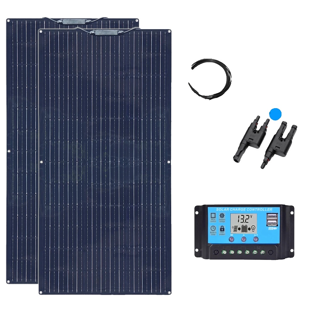 Solarpanel, Flexibles Design, Duale Spannungskompatibilität, 240w 2stück 120w Kit