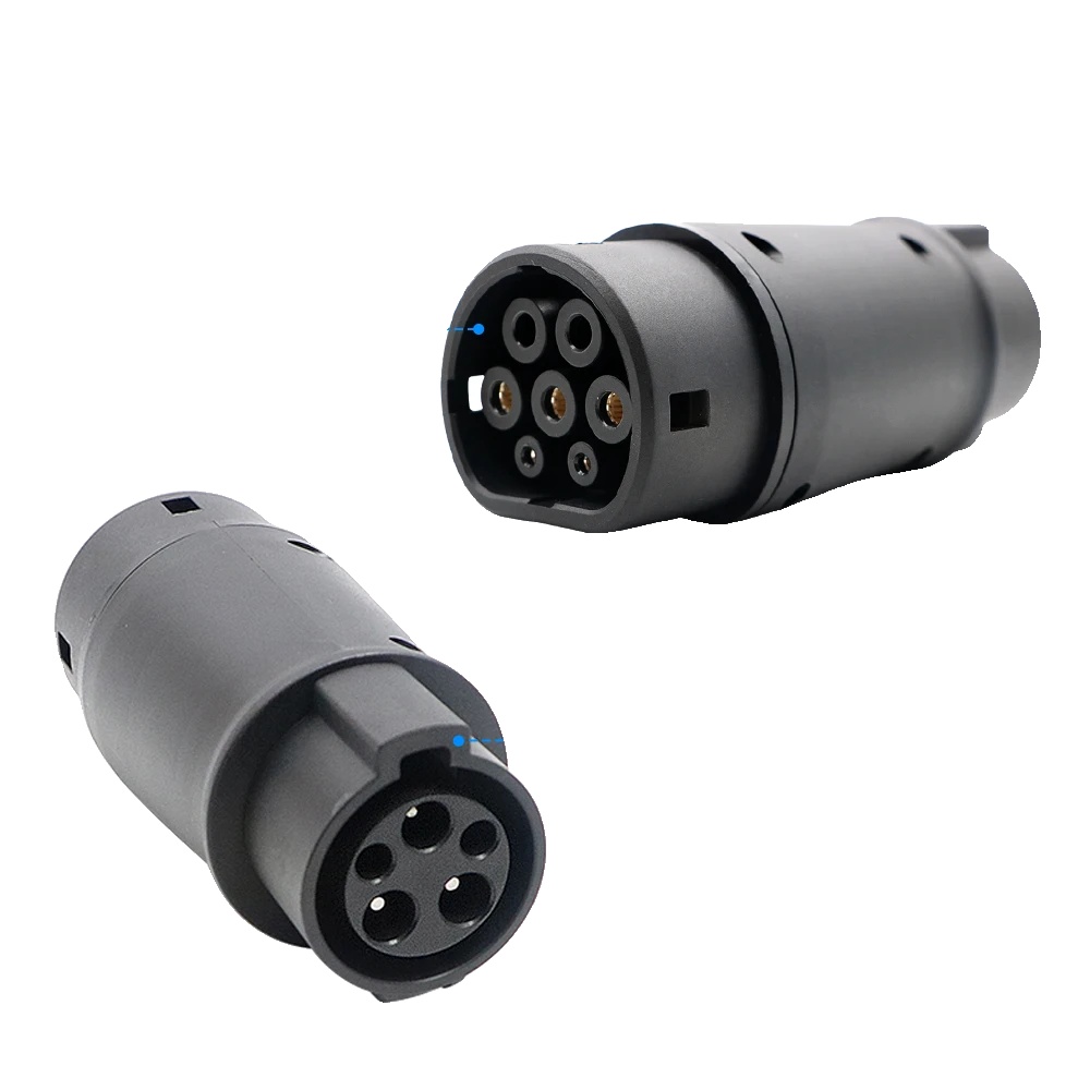 Ev-ladeadapter, 16a & 32a Strom, Bis Zu 7,68 Kw Leistung, Typ 1 Zu Typ 2