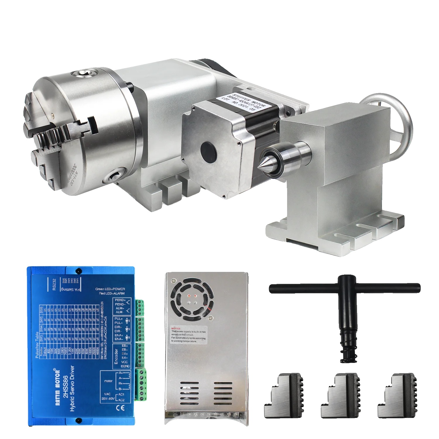Drehachse, 3-futter, Nema34 Schrittmotor, 3-jaw-drehung Mit Kraft