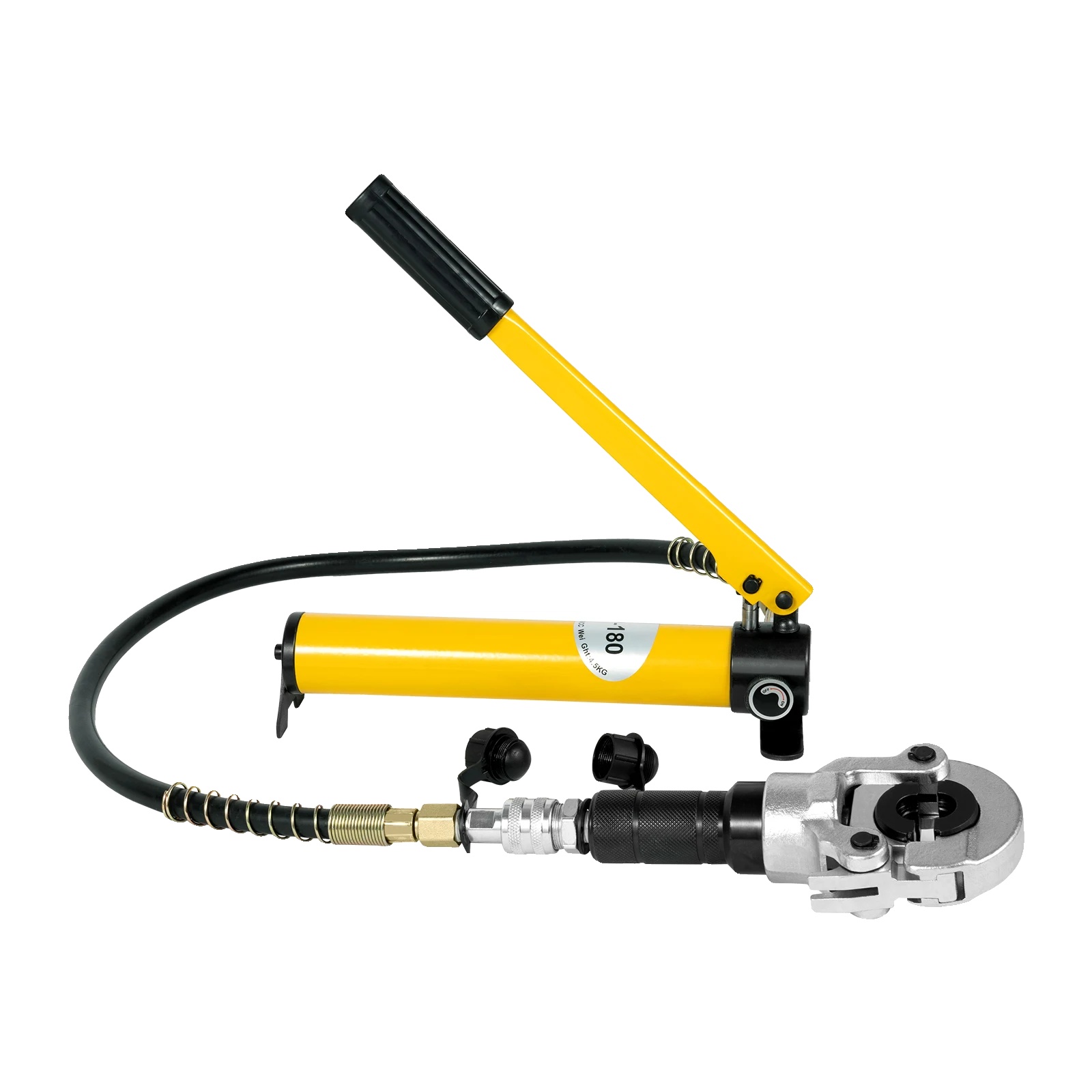 Hydraulische Crimpzange, 9-dies Set, Manuelle Hydraulikpumpe, Gelb