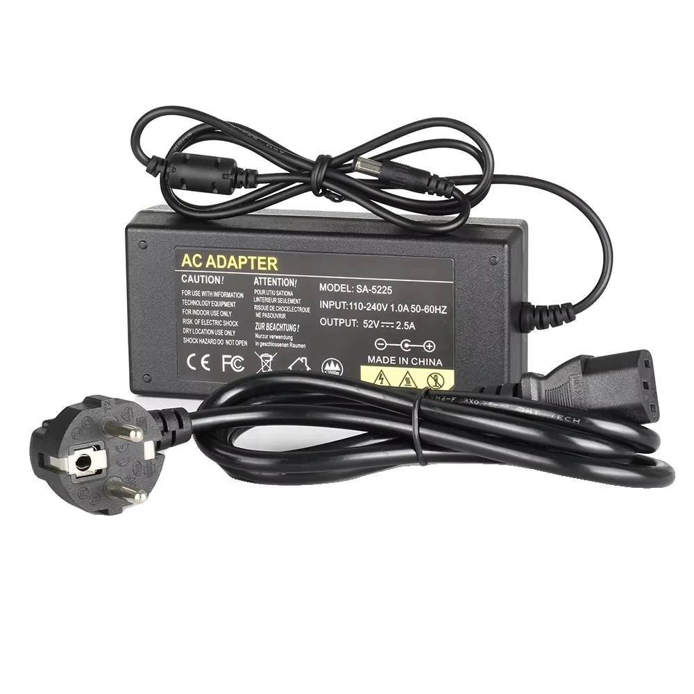 Netzteiladapter, 52v Ausgang, 2,5a Strom, Eu-stecker
