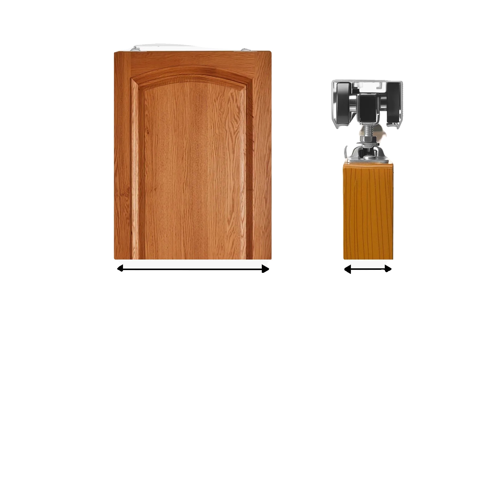 Schiebetürbeschlagset, Soft-close-mechanismus, Vielseitige Kompatibilität, 4ft
