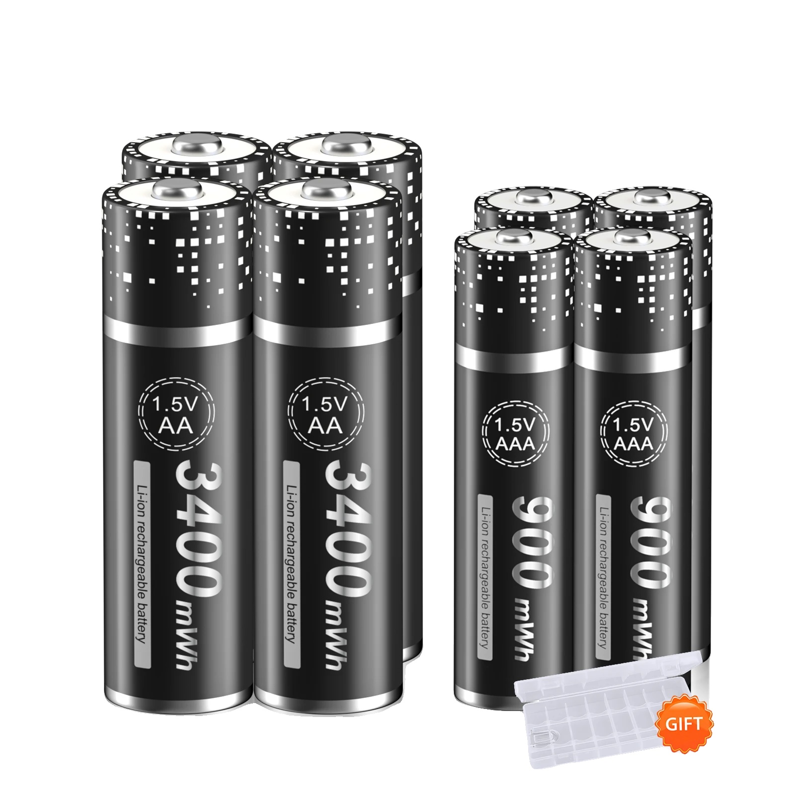 Wiederaufladbare Batterie, Hohe Kapazität, Vielseitige Kompatibilität, 4aa 4aaa Batterie