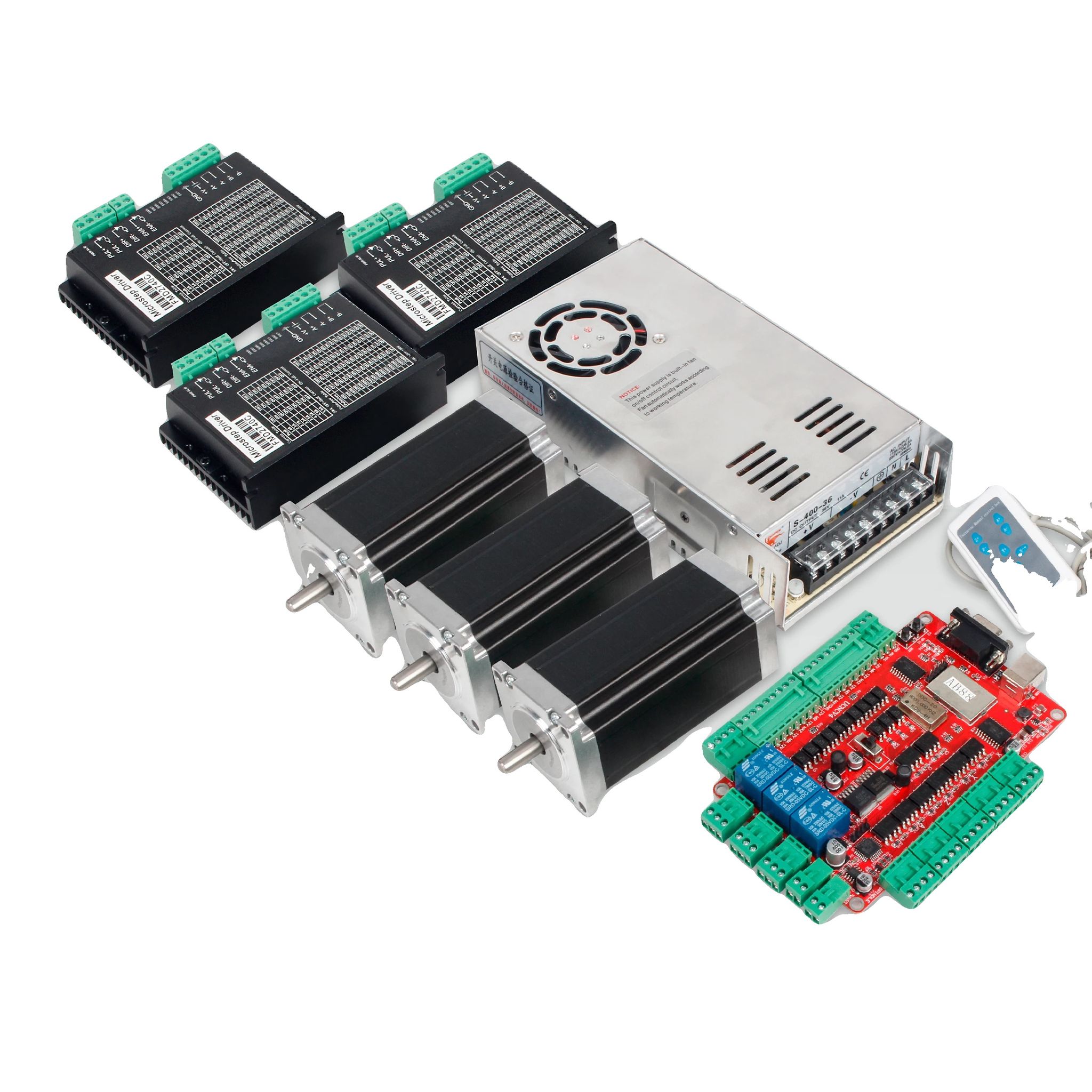 3-achsen Cnc-controller-kit, Schrittmotoren, Software Enthalten, 3-achsen-kit, 8mm-a