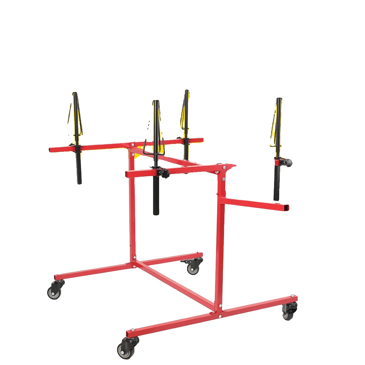 Felgenlackierständer, Tragfähigkeit 200 Kg, Höhenverstellbar, Mobiles Design, Robuste Stahlkonstruktion, Geeignet Für 4 Räder