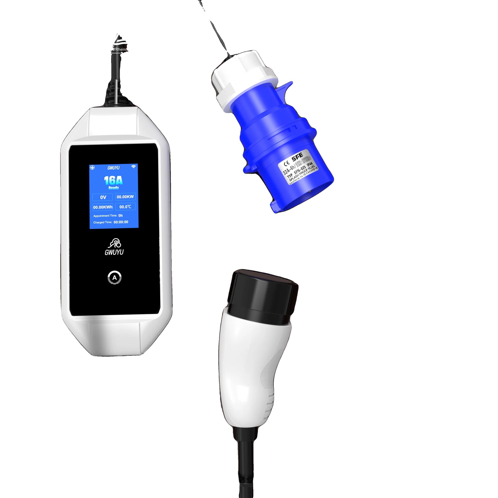 Ev-ladegerät, Typ 2 Kompatibilität, 4-meter Kabel, App 7kw 5.5m M64