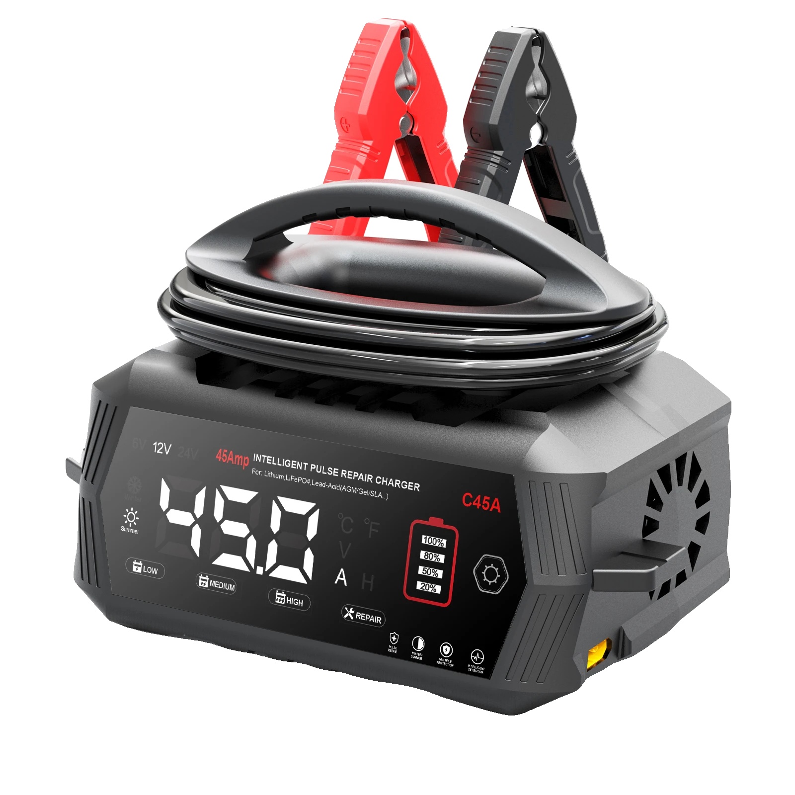 Batterieladegerät, Automatischer Betrieb, Vielseitige Spannungsunterstützung, 45a Eu Stecker