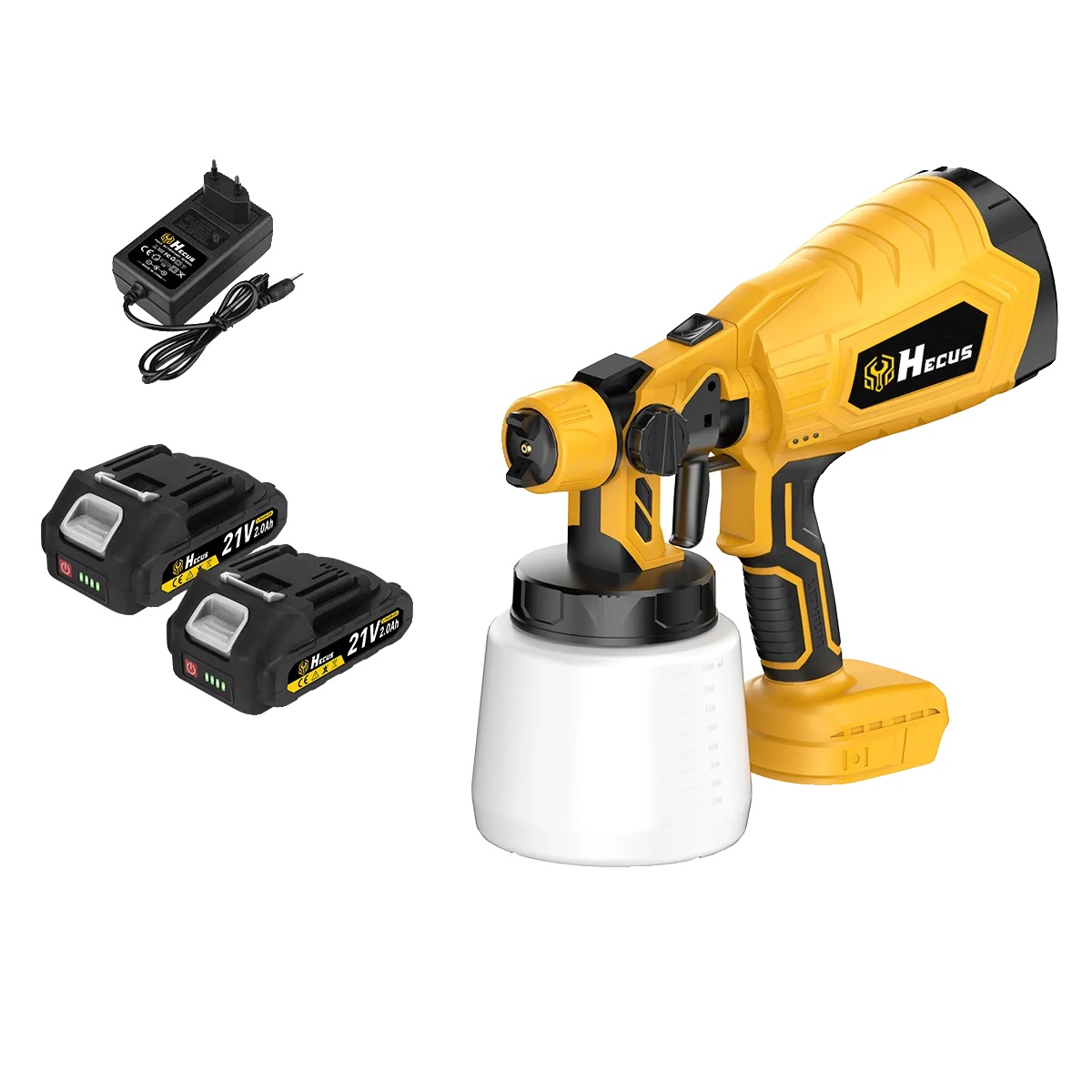Farbsprüher, Kabelloses Design, Multifunktionale Verwendung, 2 Kleine Batterie, 100v-240v Eu Stecker