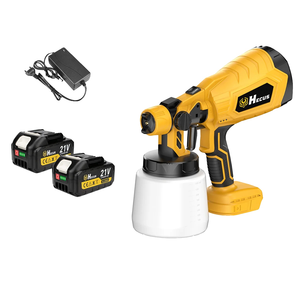 Farbsprüher, Kabelloses Design, Multifunktionale Verwendung, 2 Große Batterie, 100v-240v Eu Stecker