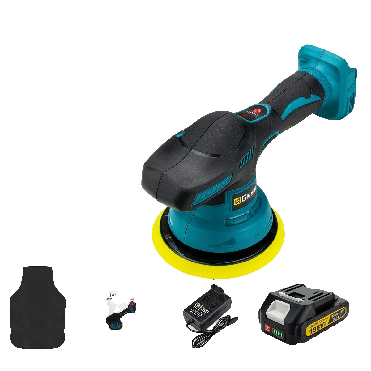 Autopolierer, Einstellbare Geschwindigkeit, Kompatibel Mit 18v Lithium-batterien, 1 Batterie