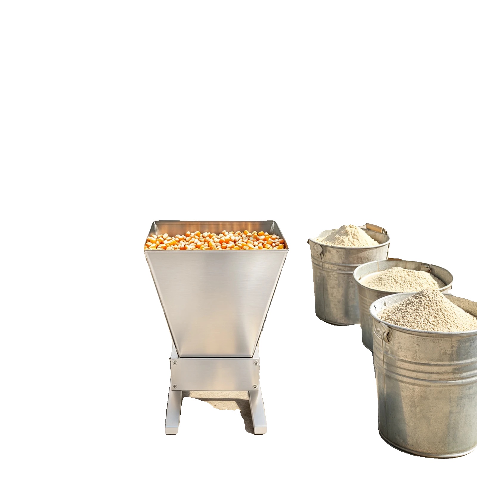Getreidemühle, Kapazität 4l, Einstellbarer Walzenabstand Von 0 Bis 2,5 Mm, Manuelle Bedienung, Modernes Design, Langlebige Stahlkonstruktion