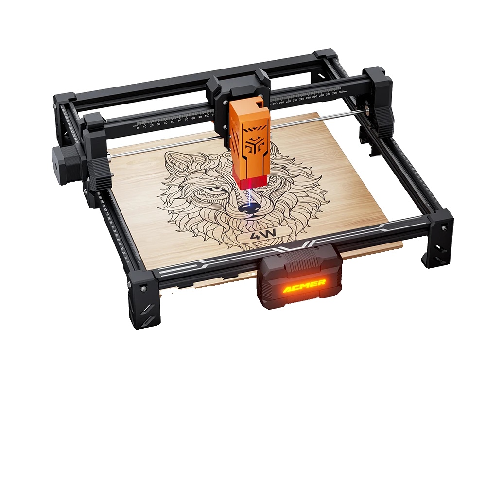 Lasergravierer, Vielseitige Materialkompatibilität, Kompaktes Design, Acmer S2 4w, Eu-a