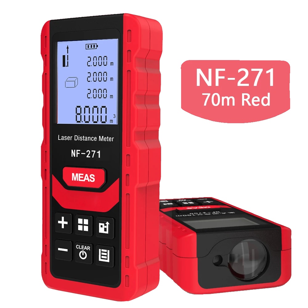 Laser-distanzmesser, Vielseitige Messfunktionen, Benutzerfreundliches Design, Nf-271-70m Rot