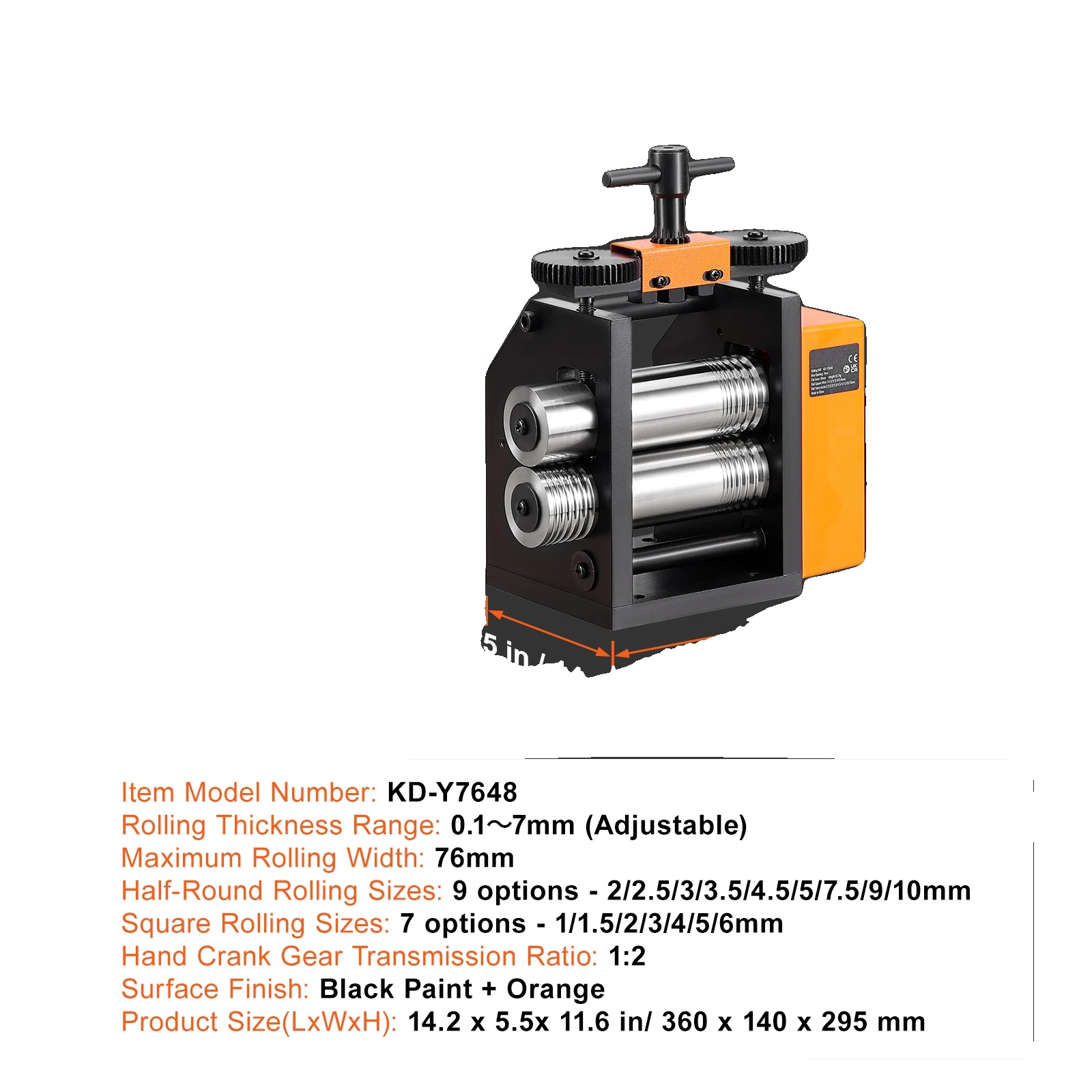 Schmuckwalzwerk, Vielseitige Metallformung, Haltbarkeit Und Präzision, 76mmb 0.1-7mmh