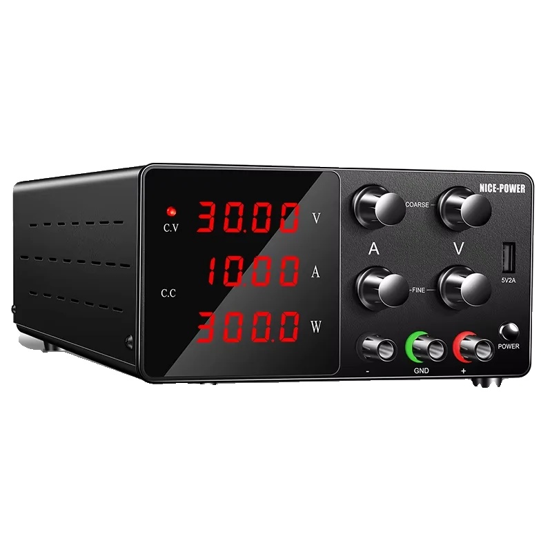 Dc-netzteil, Einstellbare Spannung, Mehrere Schutzfunktionen, 30v 10a 300w Schwarz, 220v