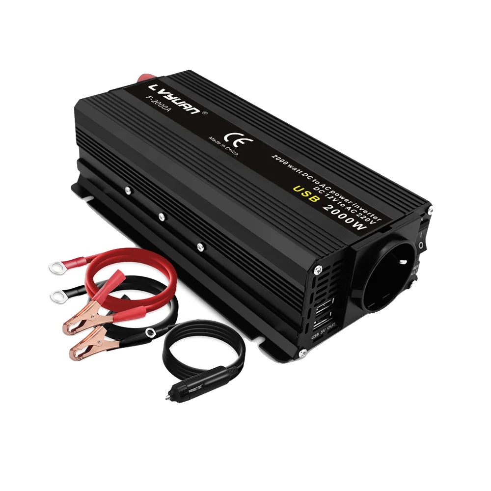Wechselrichter, Dual-usb-ladung, Überlastschutz, 12v 2000w 50hz Eu, 220-240v-b, 12v-b