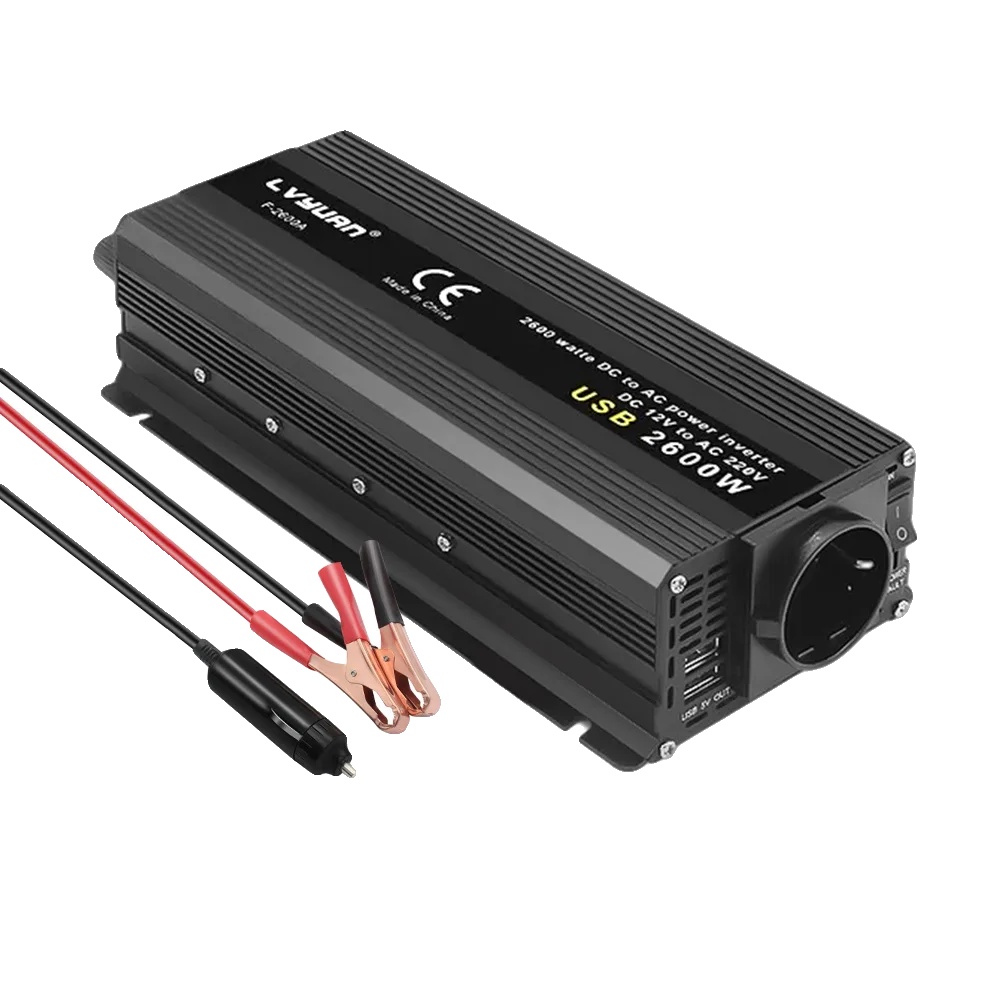 Wechselrichter, Dual-usb-ladung, Überlastschutz, 12v 2600w 50hz Eu, 220-240v, 12v