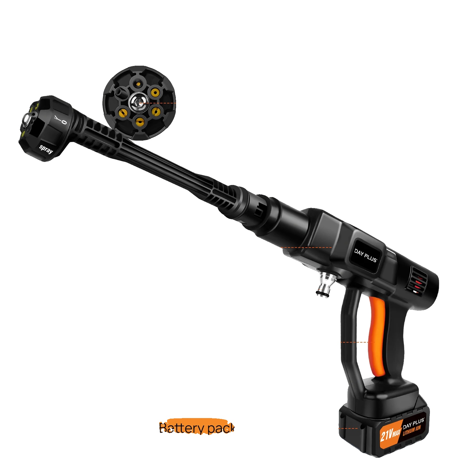Hochdruckreiniger, 6-in-1 Düse, 65 Bar Maximaldruck, 65 Bar/652 Psi