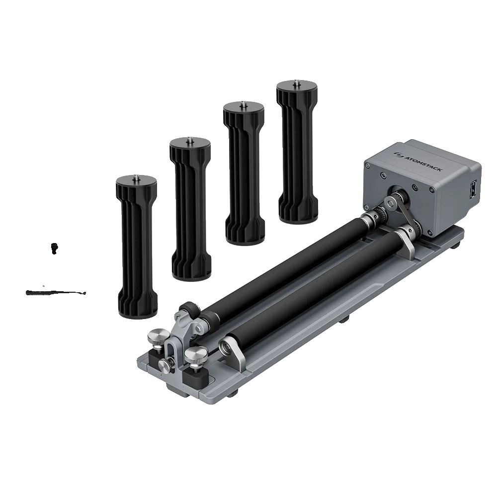 Lasergravur-rotationszubehör, Hochwertiges Aluminium, Kompatibel Mit Objekten Bis Zu 90 Mm, Unterstützt 180° Und 360° Drehung, Werkzeuglose