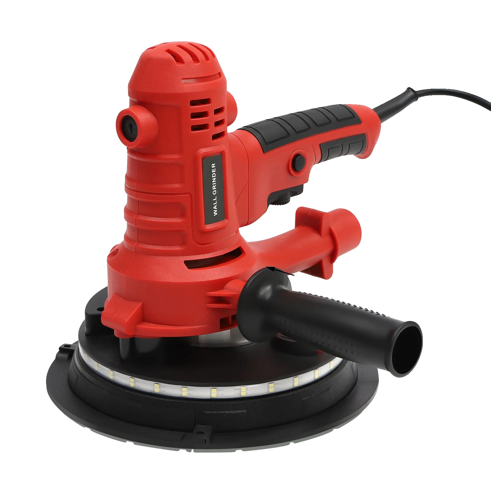 Wand- Und Decken-schleifer, Verstellbar Mit Led-beleuchtung, Staubentfernungssystem, Rot