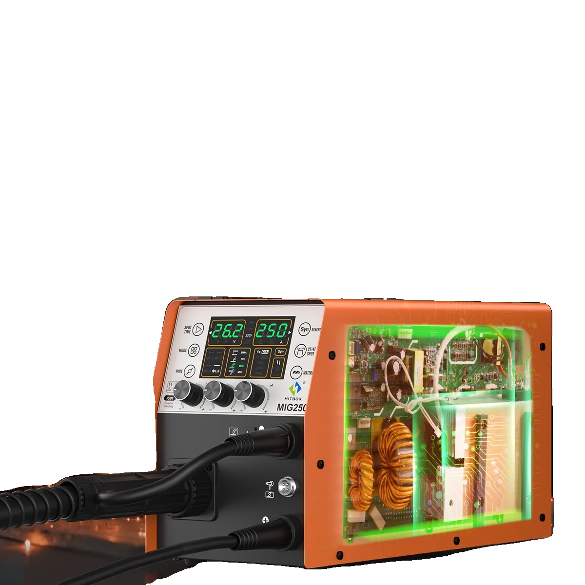 Schweißmaschine, 6-in-1-funktionalität, Einstellbare Einstellungen, Mig250
