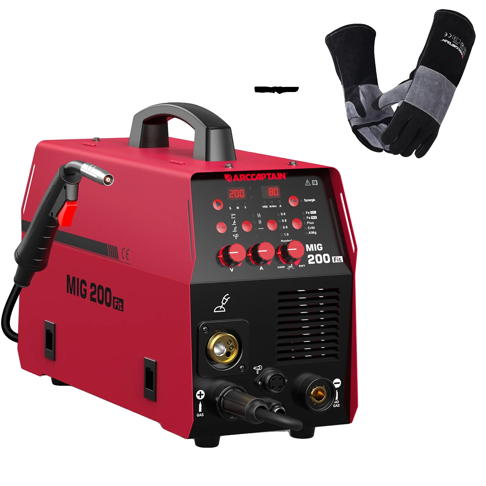 Schweißmaschine, 6-in-1 Funktionalität, 200 Ampere Ausgang, B