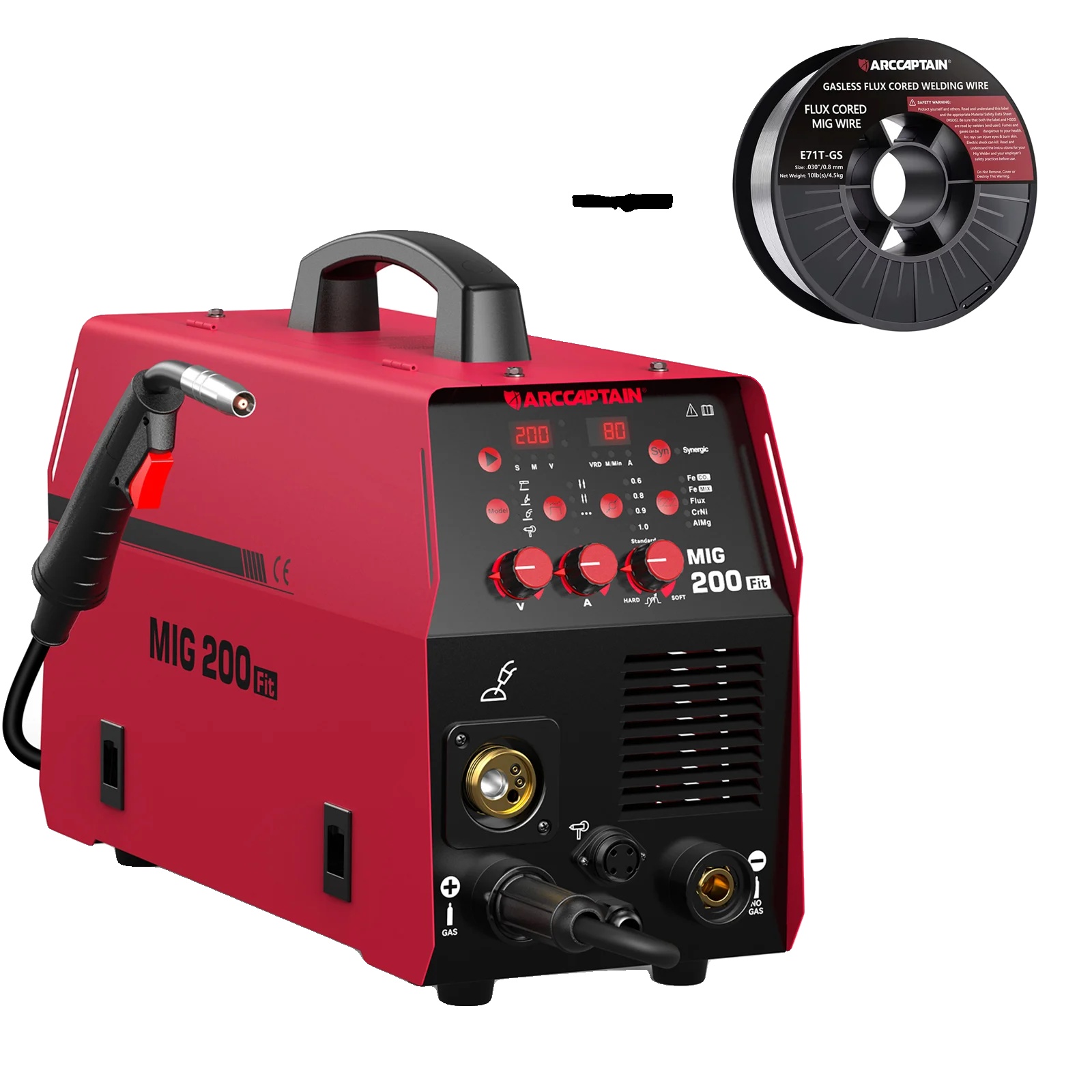Schweißmaschine, 6-in-1 Funktionalität, 200 Ampere Ausgang, D