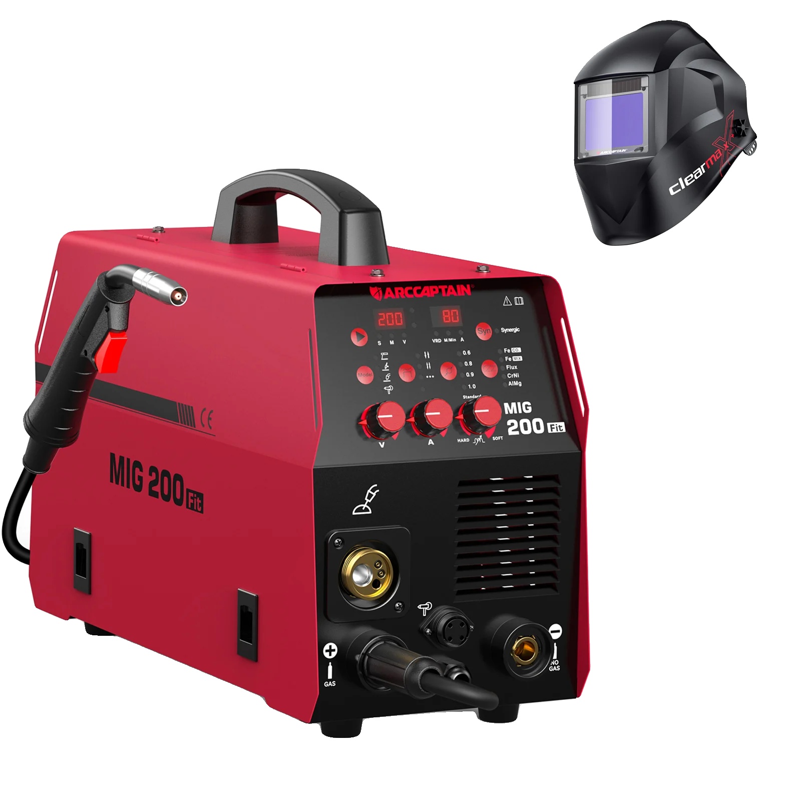 Schweißmaschine, 6-in-1 Funktionalität, 200 Ampere Ausgang, C