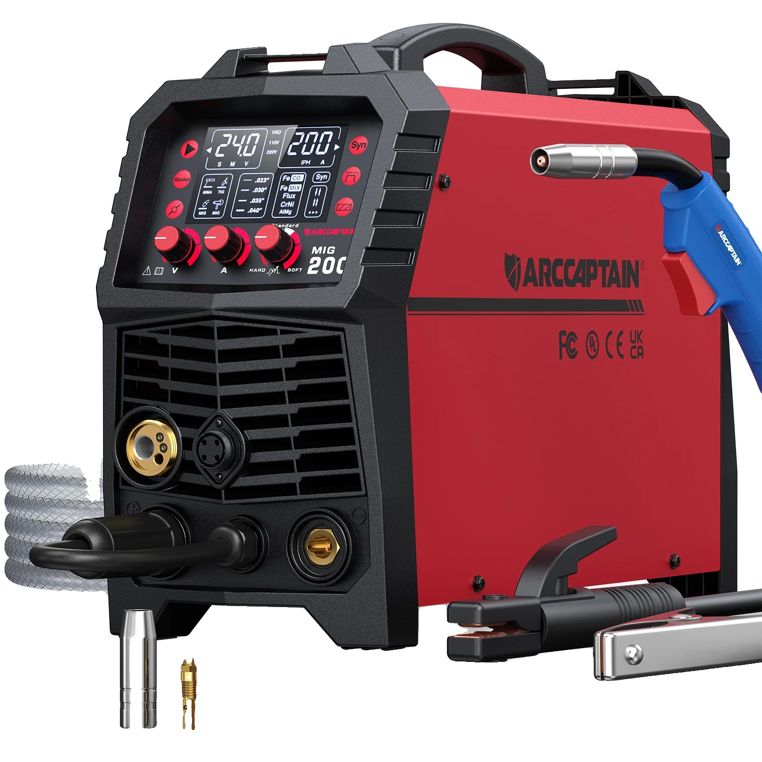 Mig-schweißmaschine, Multifunktionale Funktionalität, 200a Ausgang, 220v-240v Eu-stecker