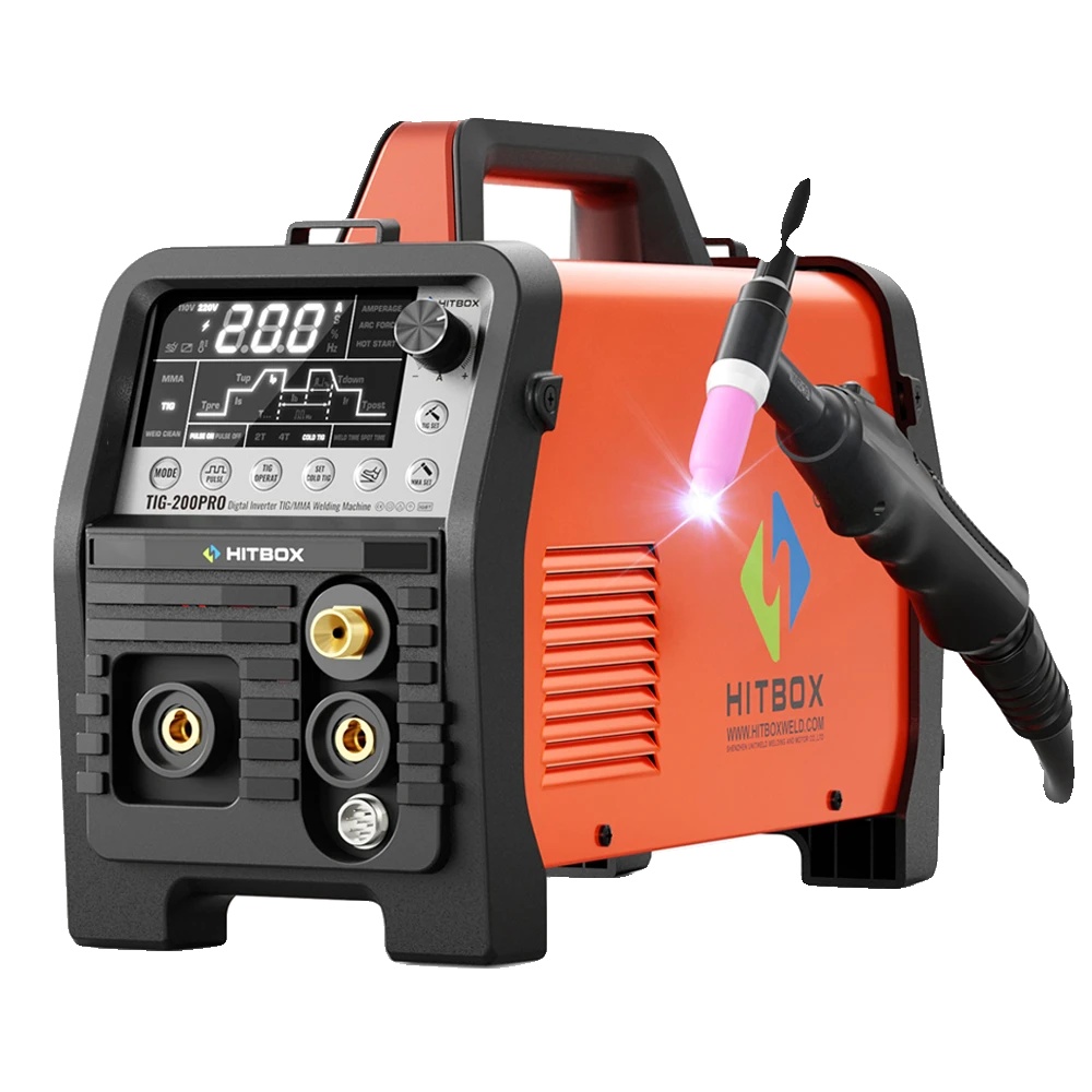Schweißmaschine, 6-in-1-funktionalität, Hochauflösendes Display, Tig200pro, 220-240v