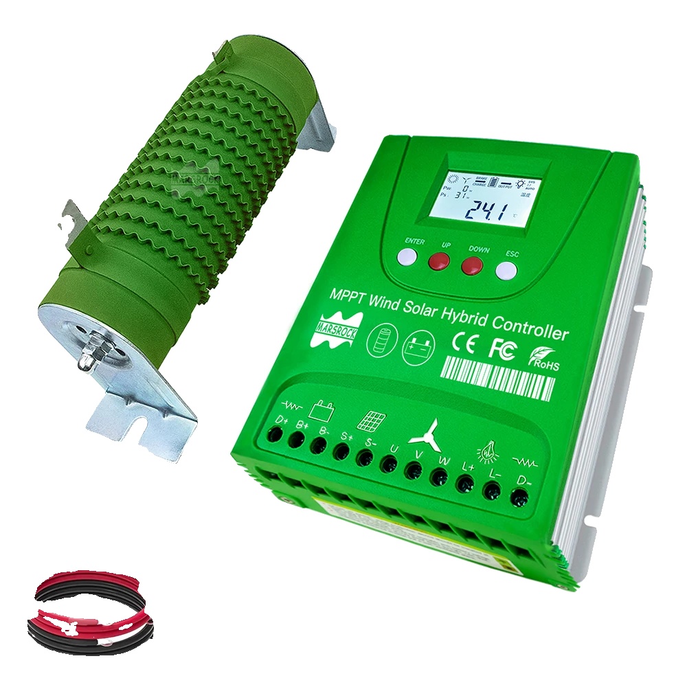 Hybrid-wind-solar-laderegler, 12v/24v Systemkompatibilität, 1000w Nutzbare Leistung, Wind1000 Solar1000w, Auto 12v 24 V, Externer Wind-solar-hybrid
