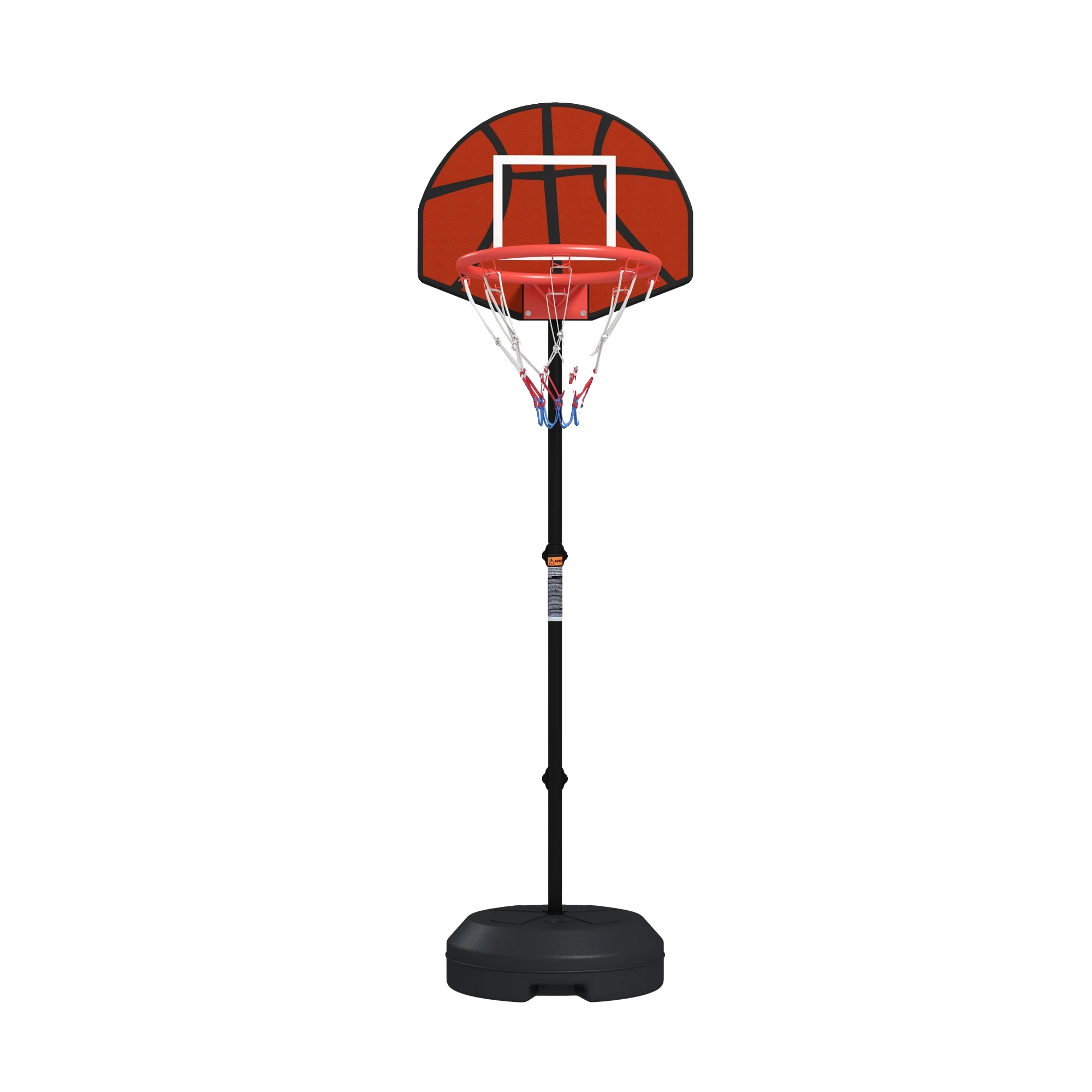 Basketballkorb, Verstellbare Höhen, Doppelfunktionale Magnetische Dartscheibe, Braun