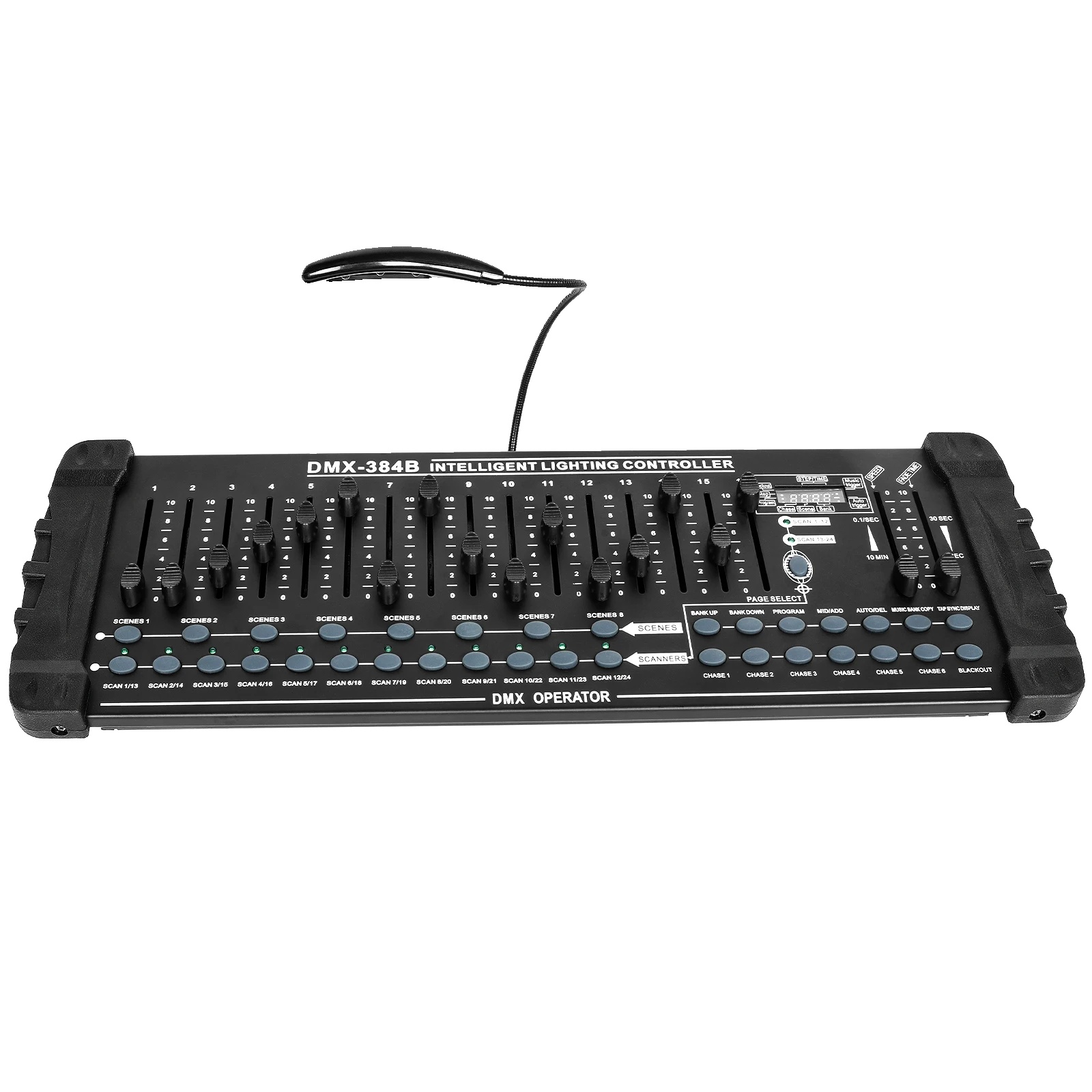 Dmx-controller, 384 Kanäle, Eingebauter Musikmodus, Schwarz, Eu-stecker