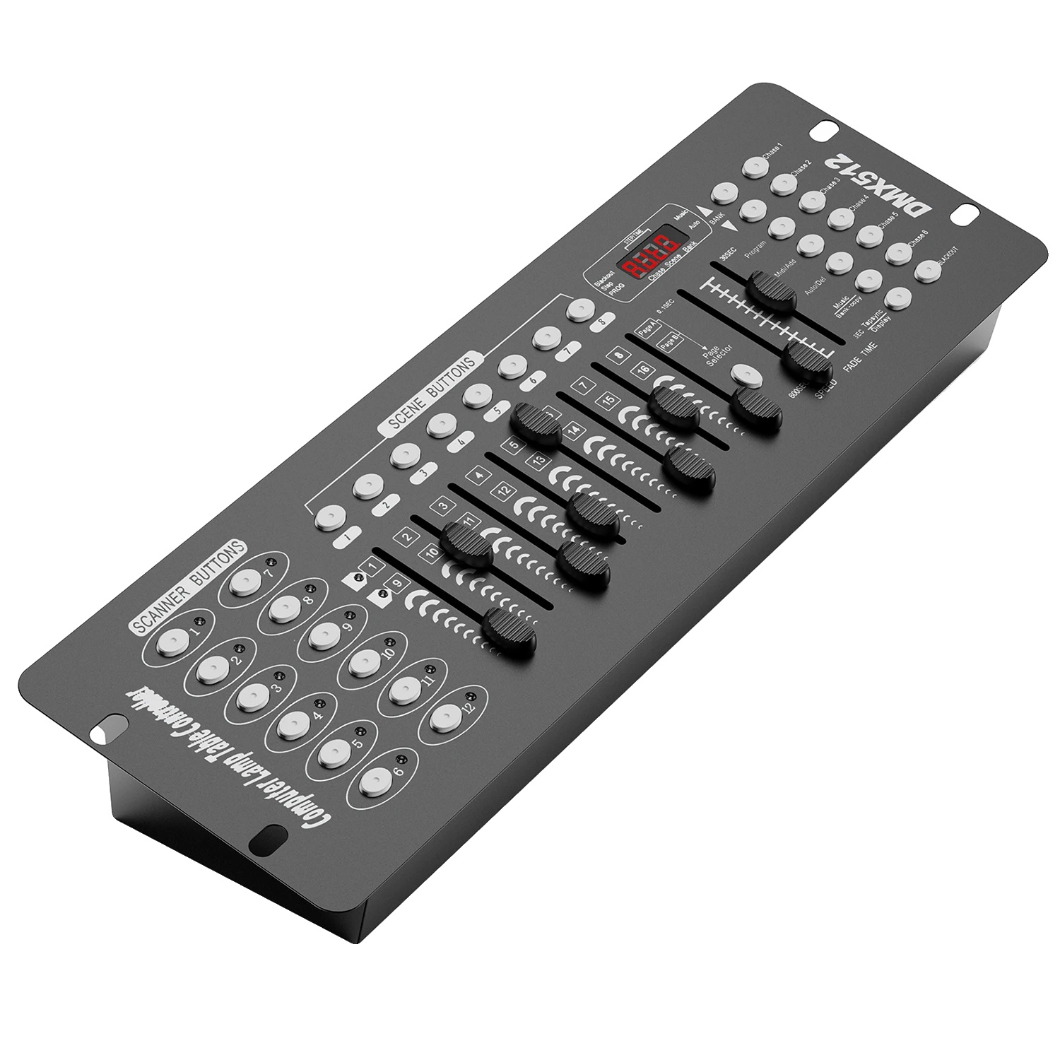 Dmx512-controller, 192 Kanäle, Eingebautes Mikrofon, Schwarz, Eu-stecker