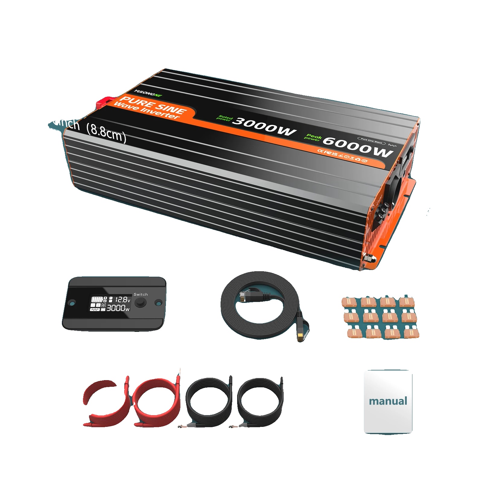 Wechselrichter, Dc-zu-ac-konverter, Fernbedienung Mit Lcd-display, 12v-230v-3000w