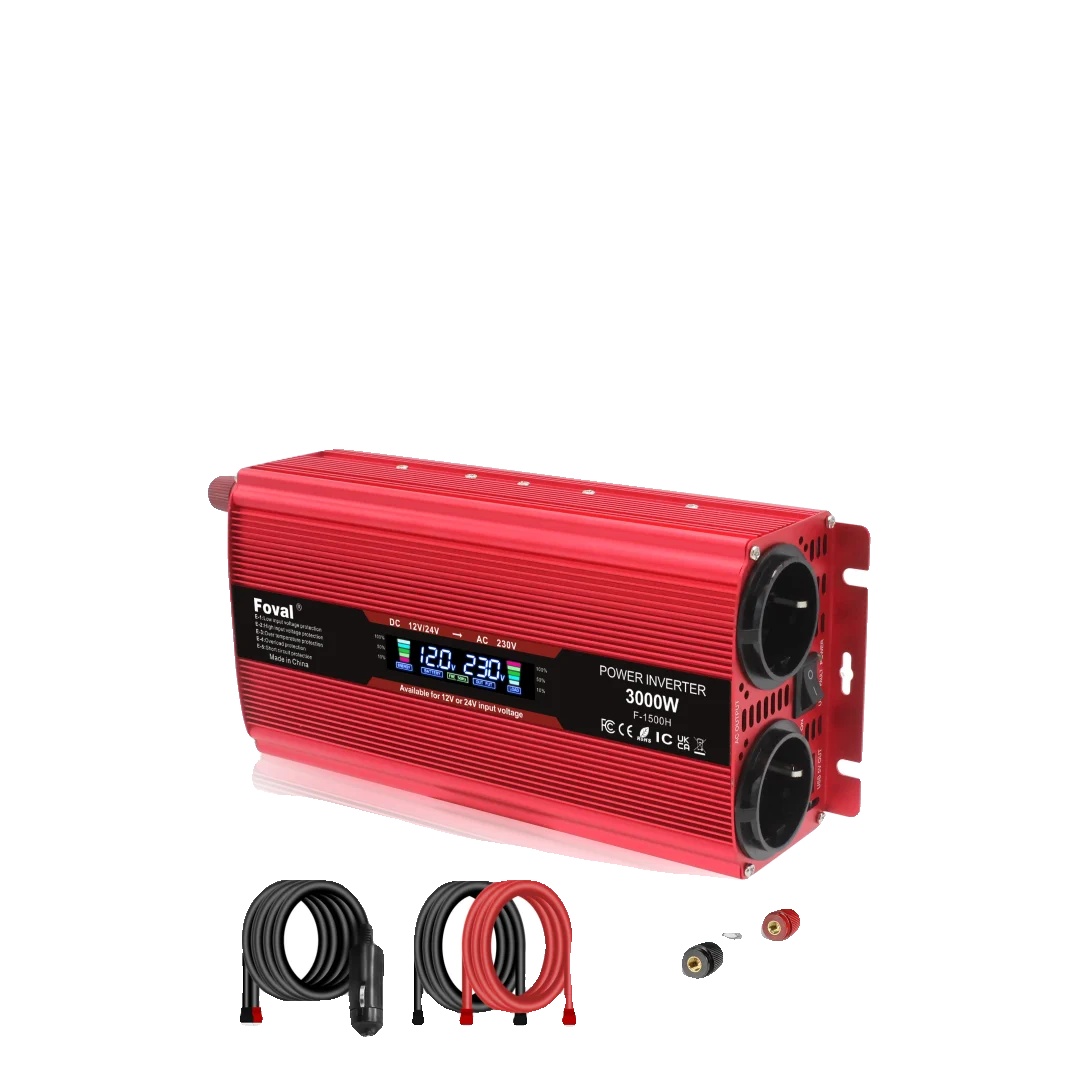 Dual-input-spannungswechselrichter, Hohe Spitzenleistung, Rot 3000w Spitze, Europa-b, Dc12v Oder 24v-b, Ac220v-b