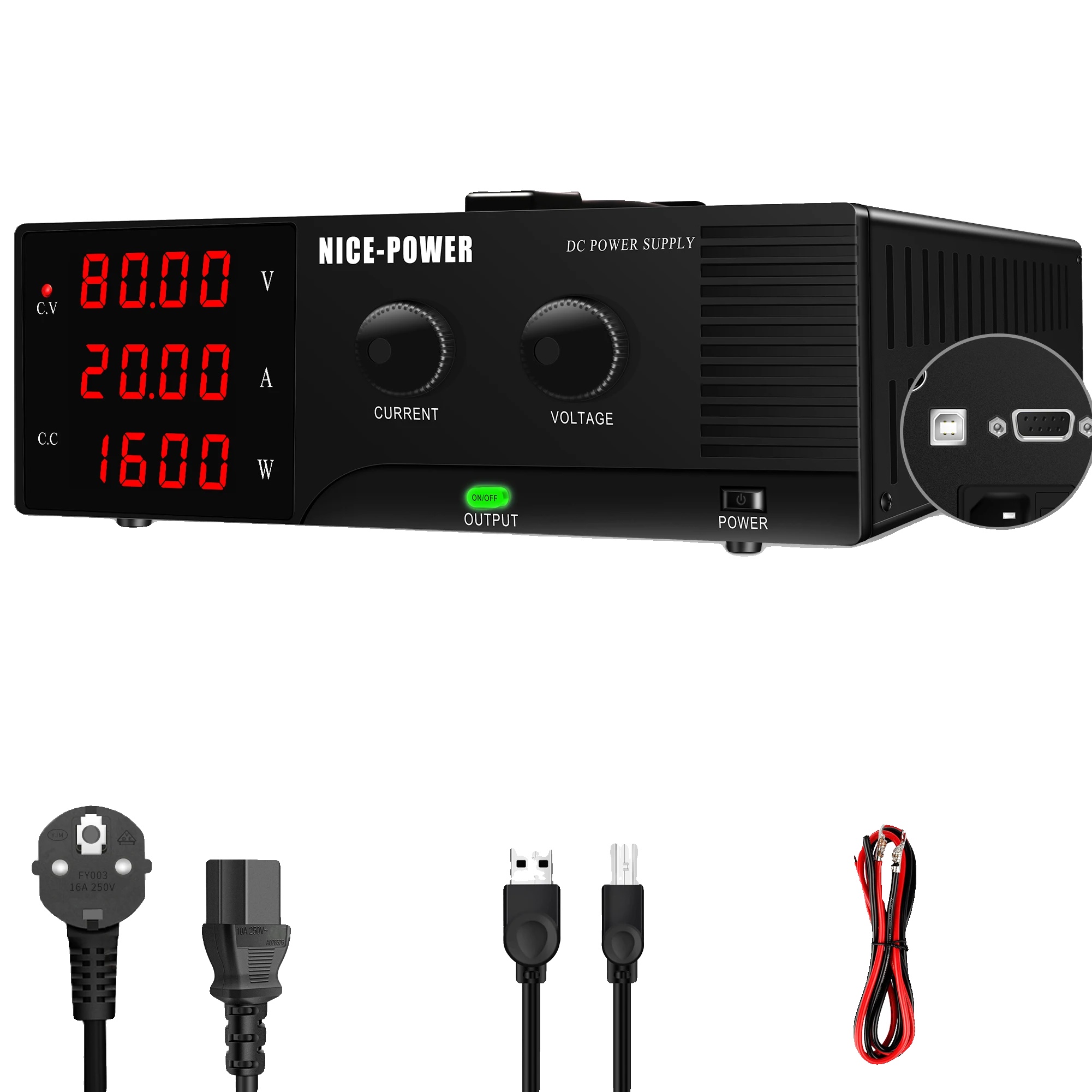 Dc-netzteil, 1600w Ausgang, Einstellbare Spannung Bis Zu 80v, 0-80v 0-20a