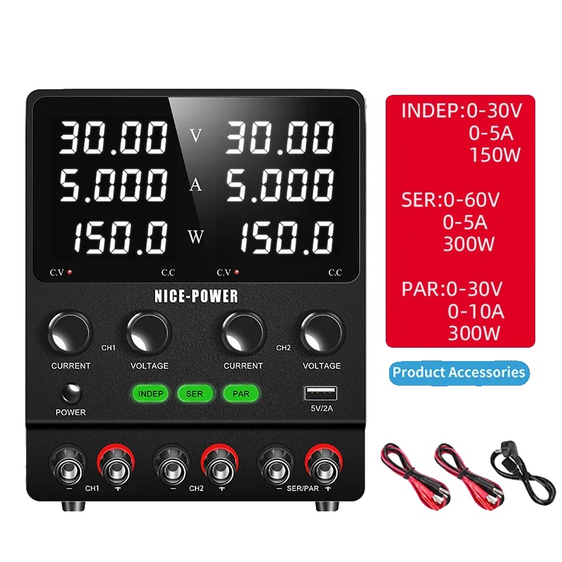 Dc-stromversorgung, Dual-channel, Hochpräzise Leistung, Sps305-2kd 30v5a, Ac 220v