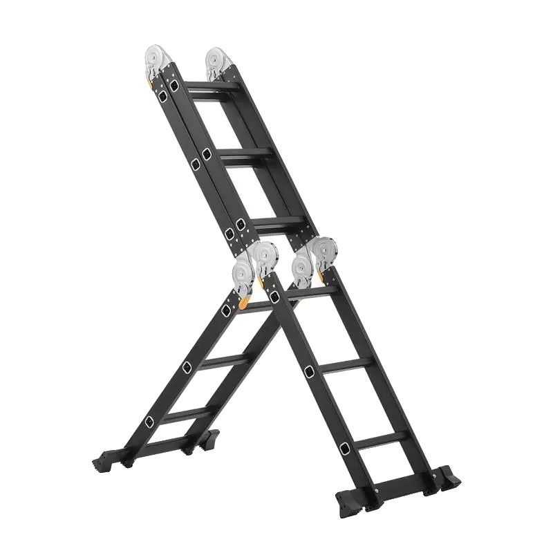 Mehrzweckleiter, 7-in-1 Design, Robuste Konstruktion, Rot