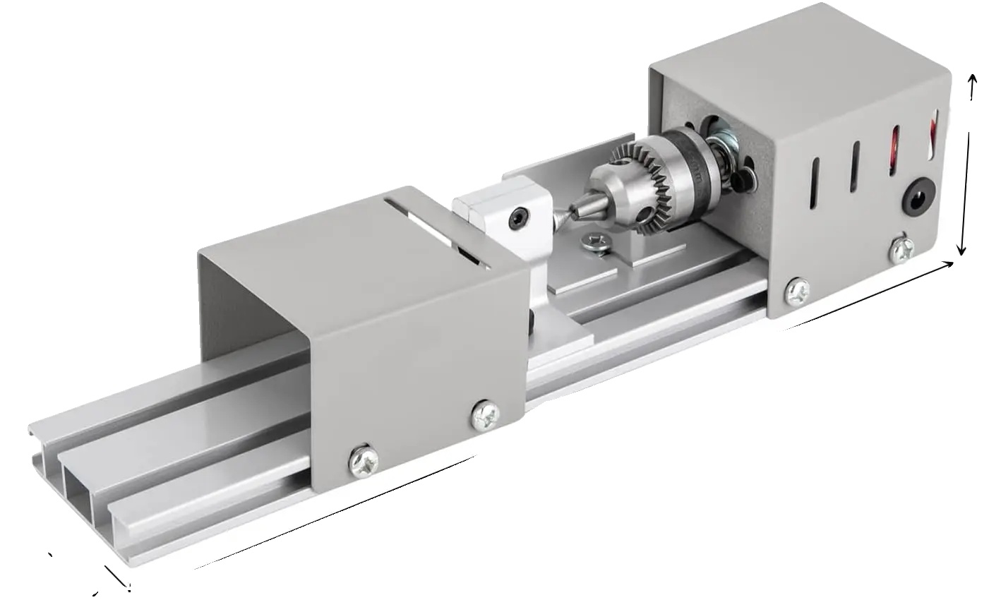 Mini-drehmaschine, 220v Auf Dc 12-24v Stromversorgung, 7 Einstellbare Geschwindigkeiten, 96w Nennleistung, Geschwindigkeitsbereich 4000-9000 U/min,