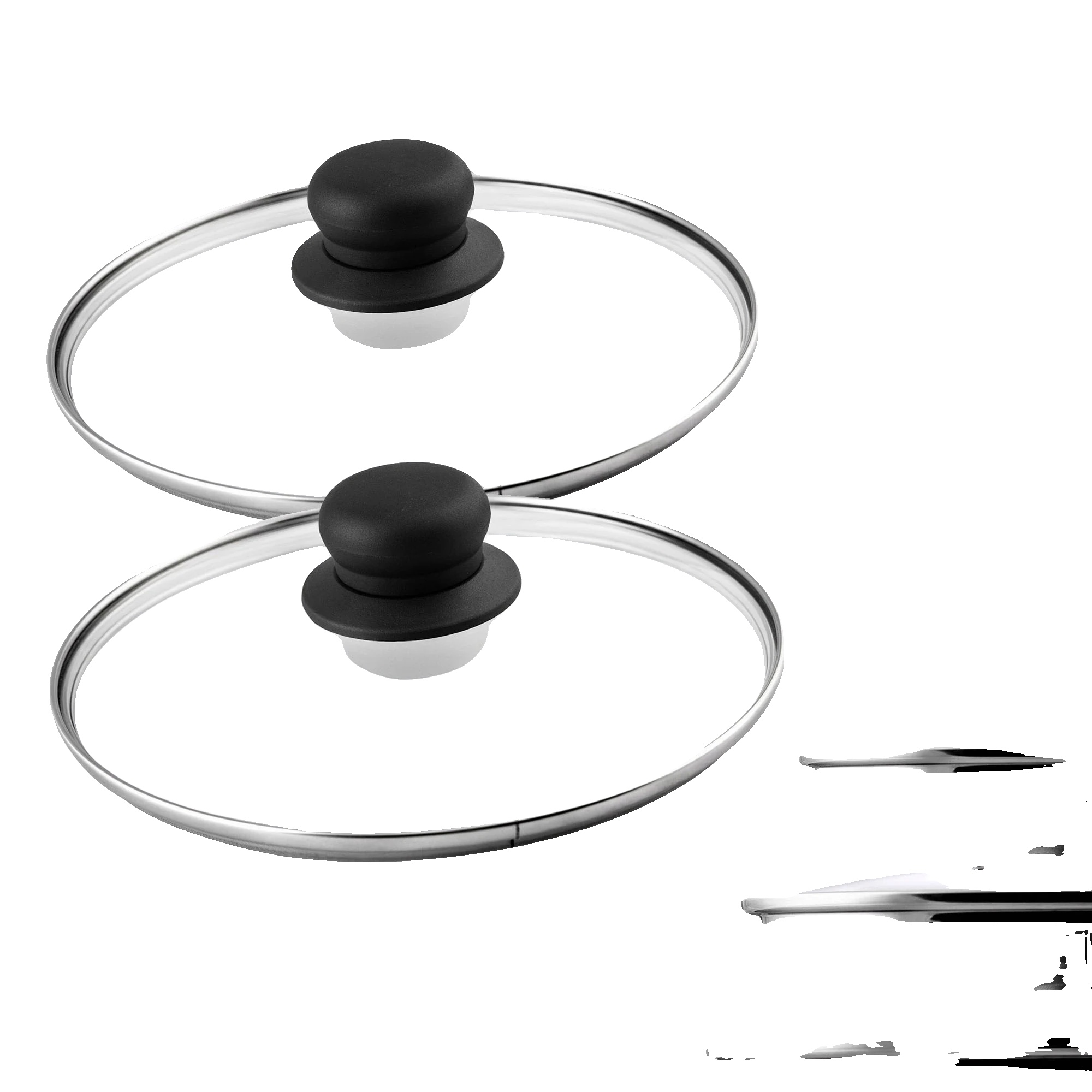 Glasdeckel, 24 Cm Durchmesser, Hitzebeständig, Universelle Kompatibilität, Leichtes Design, Ce / Eu-zertifiziert