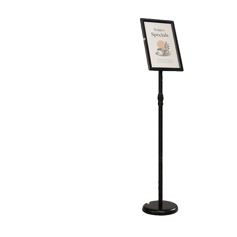 Werbeständer, Höhenverstellbar, Langlebiges Design, Schwarz