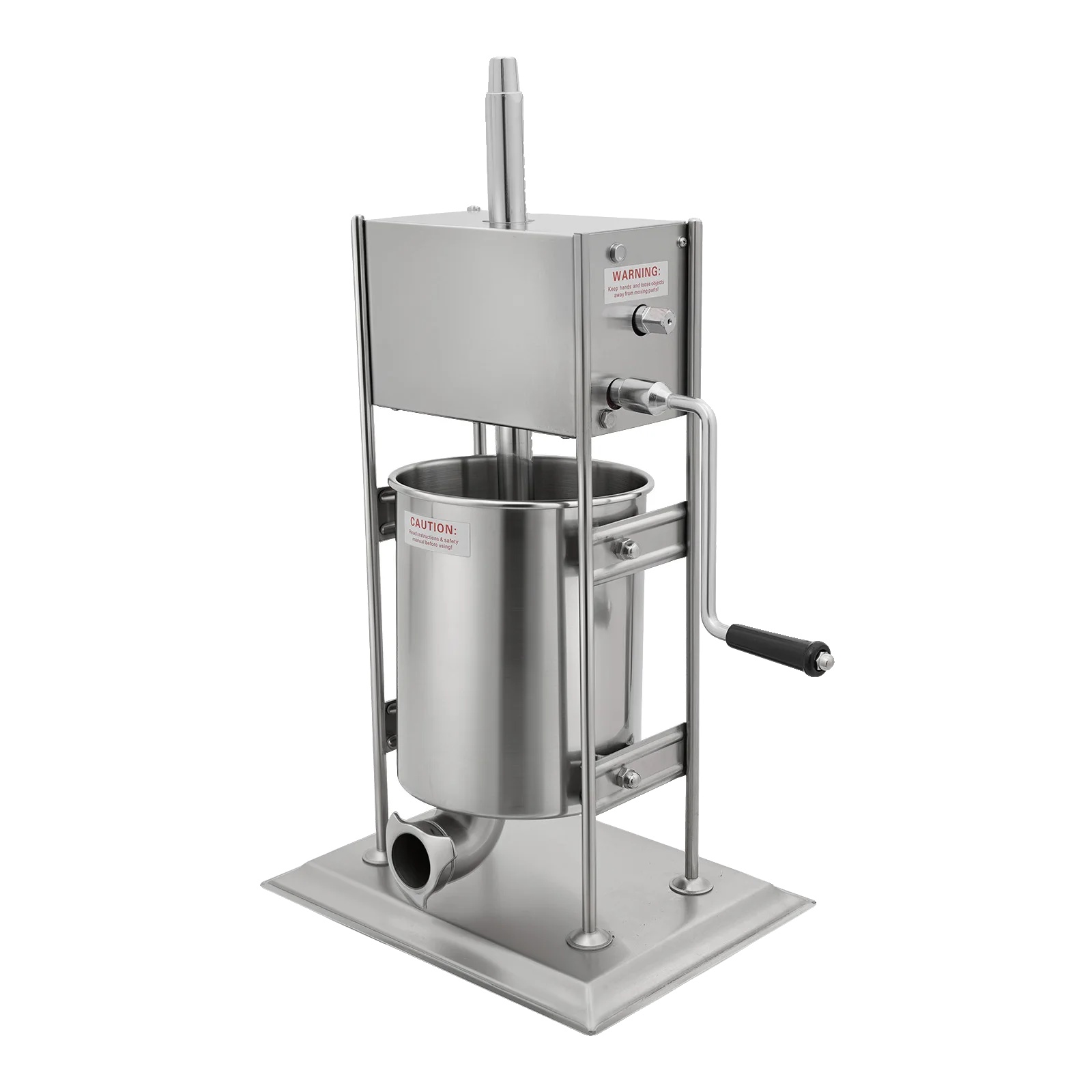 Wurstfüller, 10l Fassungsvermögen, 201 Edelstahlmaterial, Manuelle Bedienung, Vertikales Design, Mehrform-matrizen Enthalten