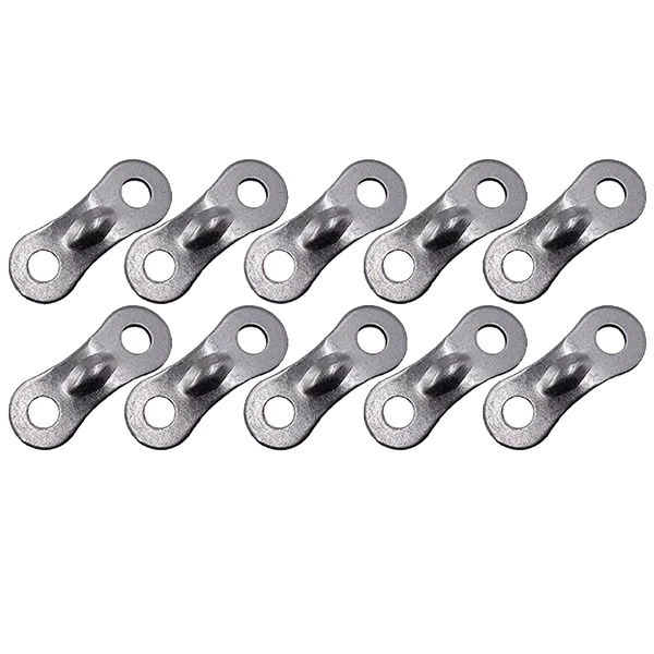 Campingzelt Seilbefestigung, Verstellbare Leine Spannung, Leichtes Aluminiumdesign, Silber10stück