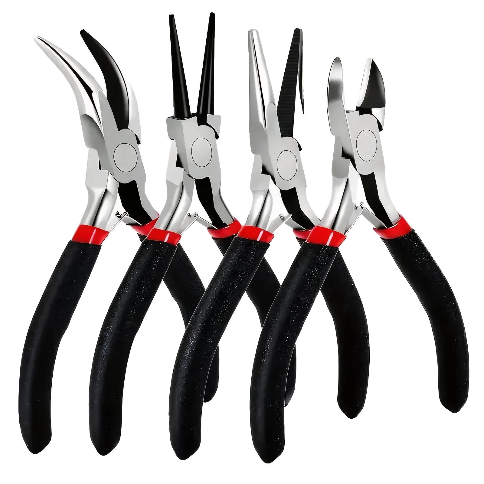 Schmuckzangen, Präzisionsspitzen, Ergonomisches Design, 4pc