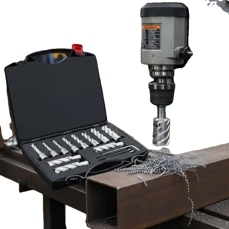 Kernbohrerset, 13 Teile, Metallkonstruktion, Rot