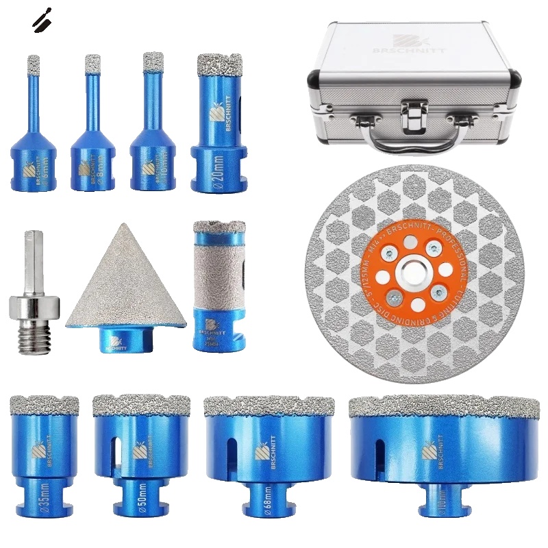 Diamantbohrer Set, 12 Teile, Vielseitig Für Fliesen Und Granit, 12 Stück Kit